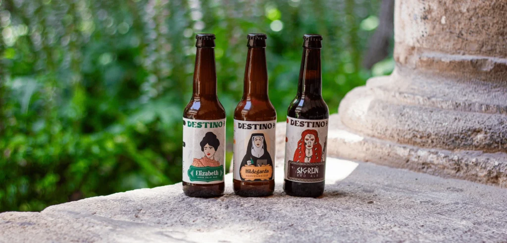 cerveza destino IPA, REd Ale, Trigo